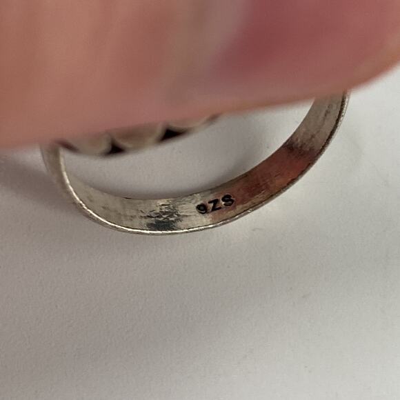 Sterling silver red jasper statement ring size 8.5 - Picture 3 of 7